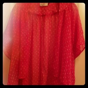 SO Heritage Red Sheer Cover Up